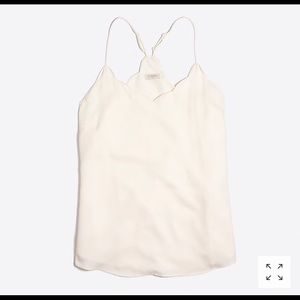 J. Crew cream scallop top